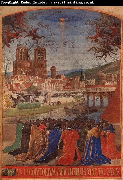 Jean Fouquet Descent of the Holy Ghost upon the Faithful